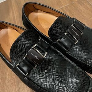 Salvatore Ferragamo Caviar Leather Loafers